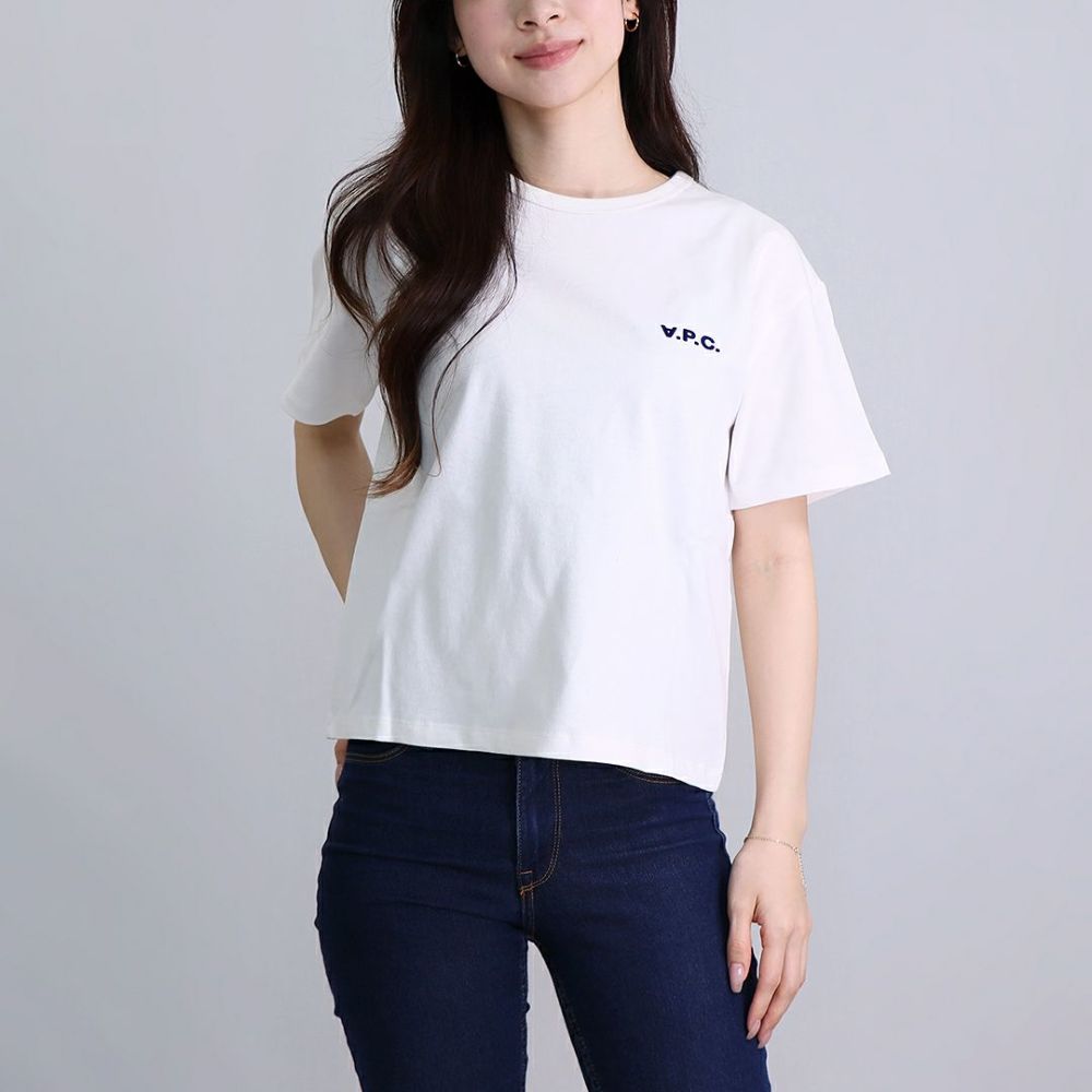 アーペーセー A.P.C. レディース 半袖Tシャツ COHBQ F26390 BLANC DARK N