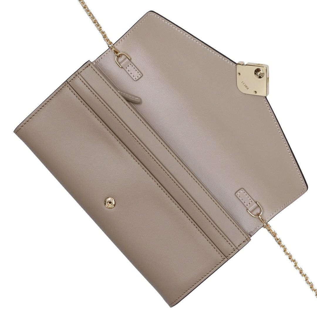 フェンディ FENDI 長財布 チェーンウォレット 8M0365 ALV4 F1N1G TARTUFO+TORTORA+OS 【お取り寄せ】