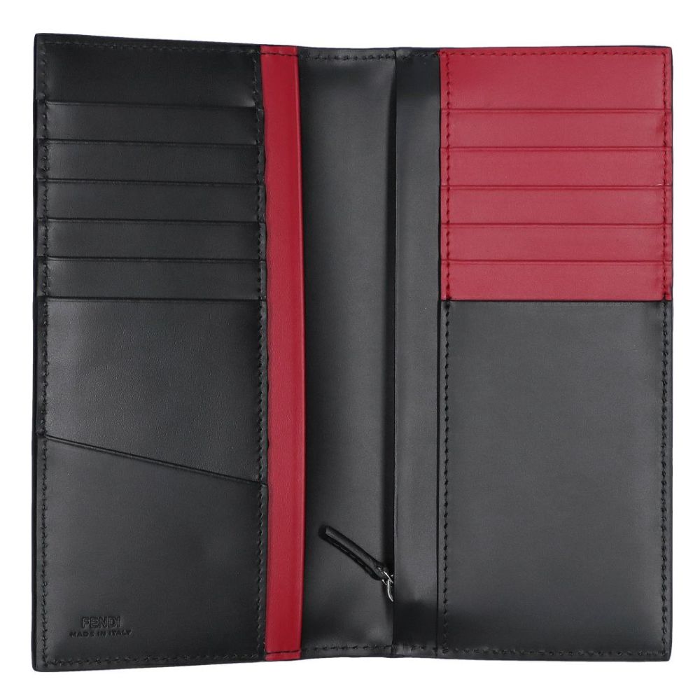 フェンディ FENDI メンズ 長財布 7M0355 AJF4 F19KP NERO+FRAGOLA+P ブラック 【お取り寄せ】