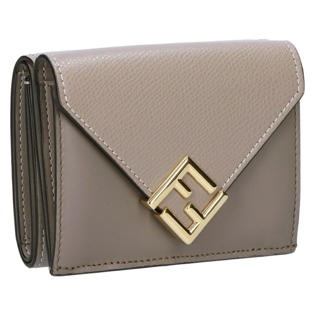 フェンディ FENDI 折財布 三つ折り財布 FFダイヤモンド 8M0480 ALV4 F1N1G TRUFFLE+DOVE+SOFT GOLD 【お取り寄せ】