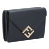 フェンディ FENDI 折財布 三つ折り財布 FFダイヤモンド 8M0480 ALV4 F0KUR NERO+ORO SOFT 【お取り寄せ】