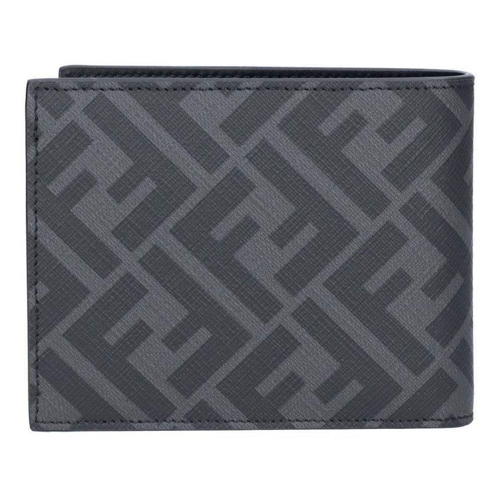 フェンディ FENDI メンズ 折財布 二つ折財布 小銭入れ付き 7M0001 A9XS F0R2A VIT CENTURY NERO SUNFL 【お取り寄せ】