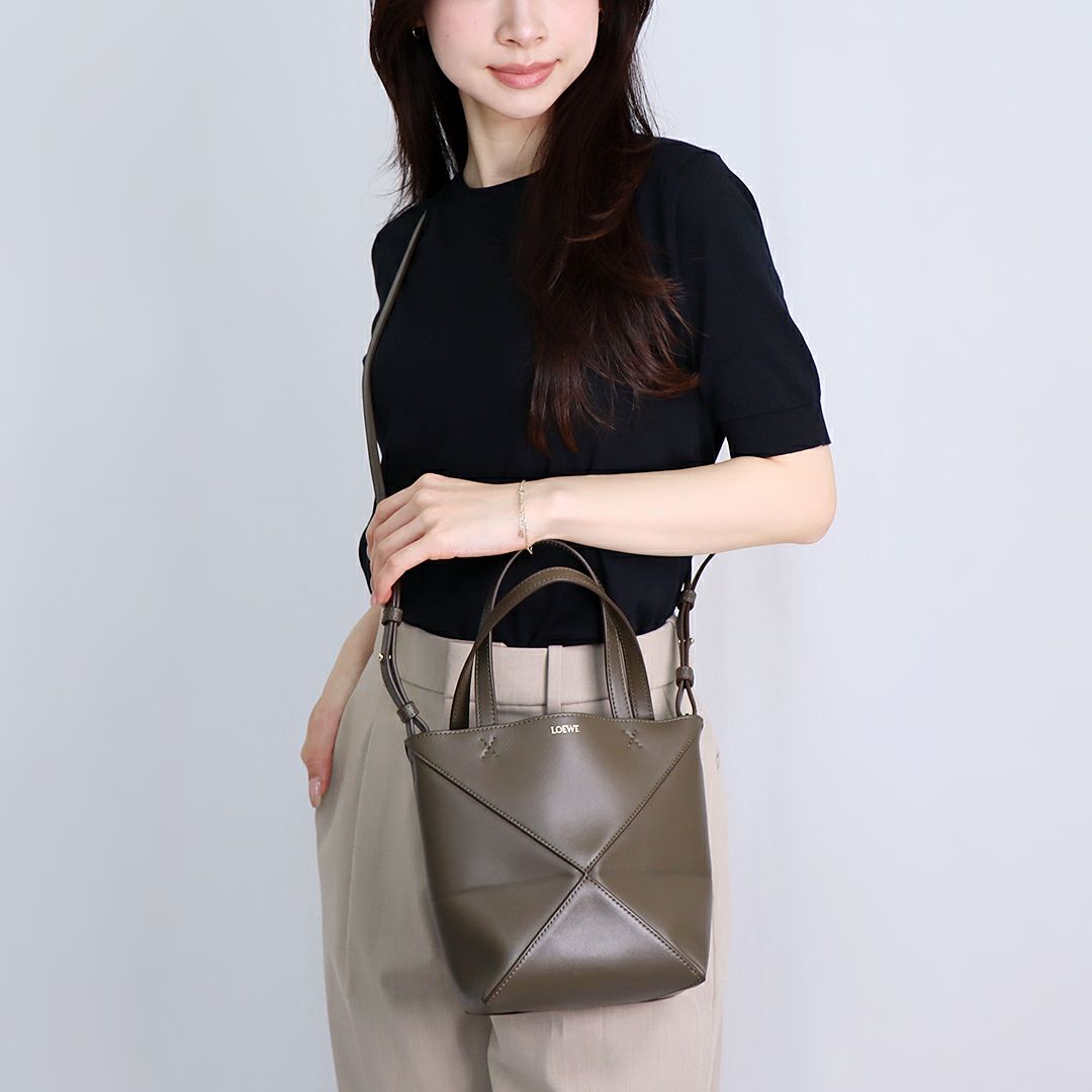 ロエベ LOEWE 2WAYバッグ パズルフォルド ミニ A657V25X01 3969 DARK KHAKI 【お取り寄せ】