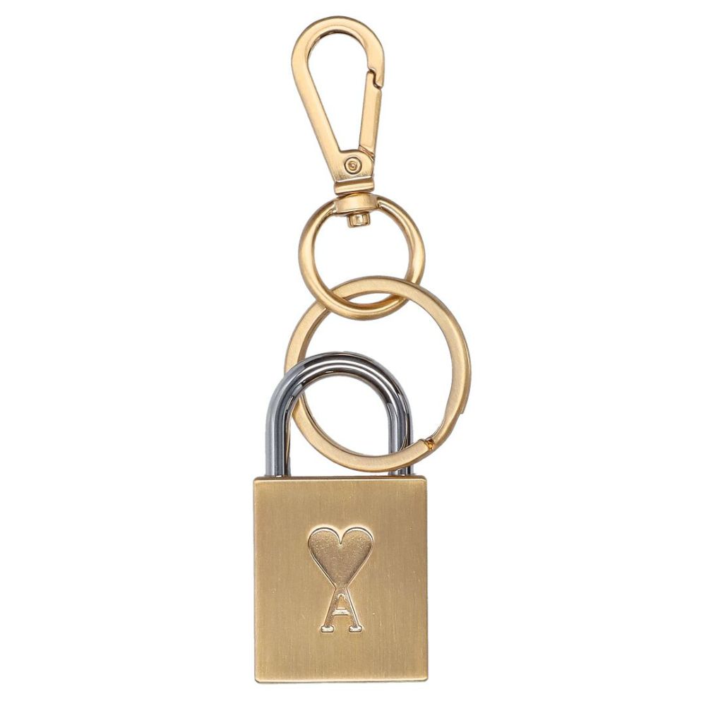 アミパリス AMI PARIS キーリング AMI DE COEUR パドロック キーリング UKR912 369 909 BRUSHED BRASS