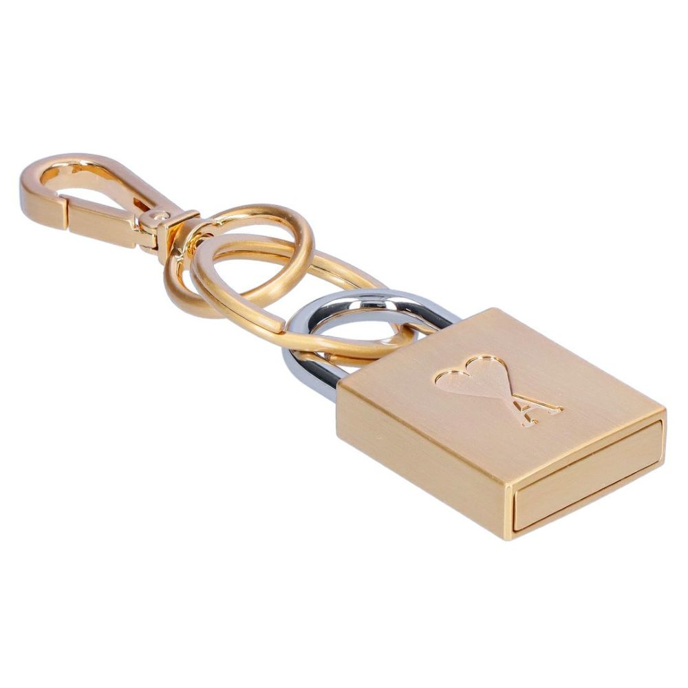 アミパリス AMI PARIS キーリング AMI DE COEUR パドロック キーリング UKR912 369 909 BRUSHED BRASS