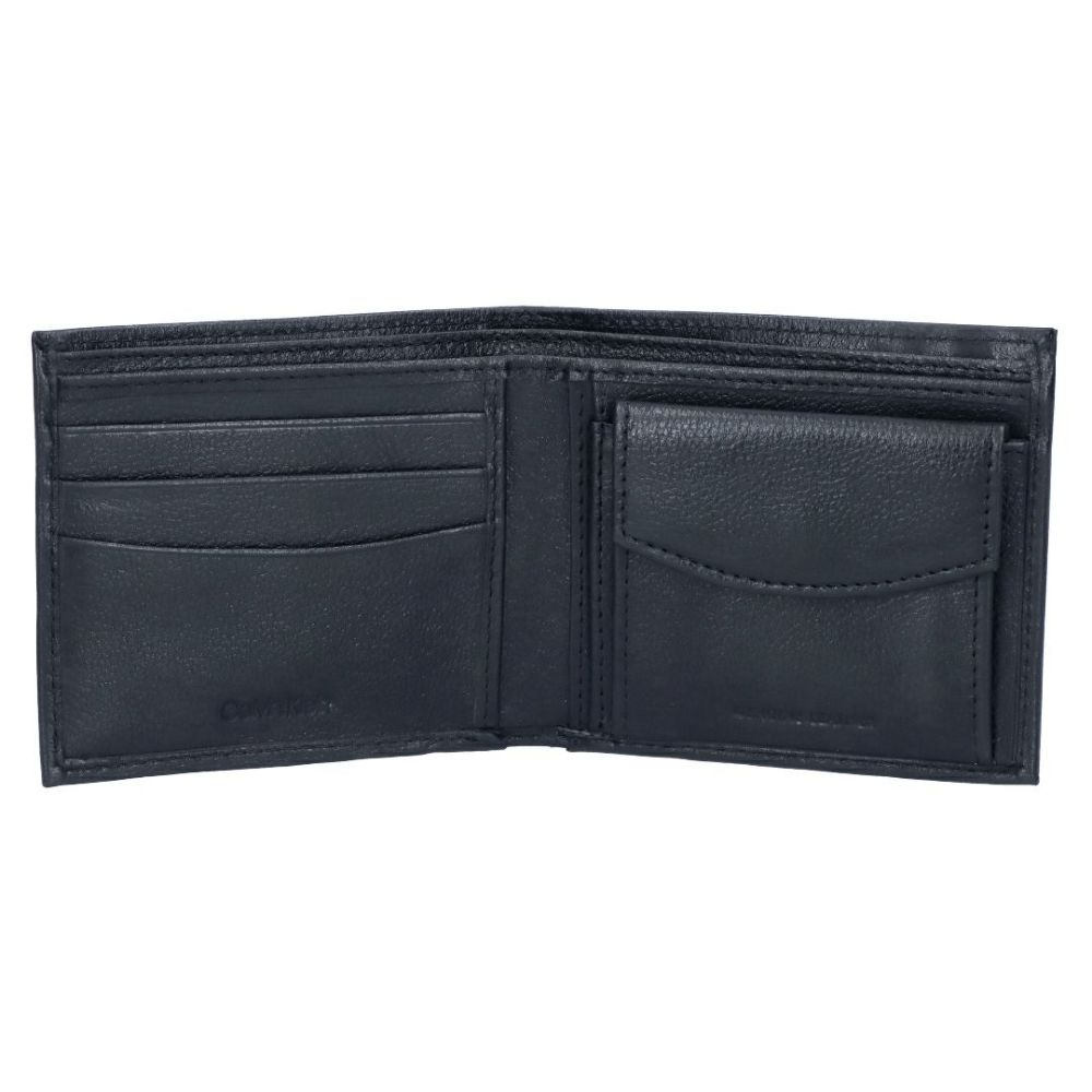 カルバンクライン CALVIN KLEIN メンズ 折財布 二つ折り財布 小銭入れ付き 31CK130018 BILLFOLD WITH COIN POCKET BLACK ブラック