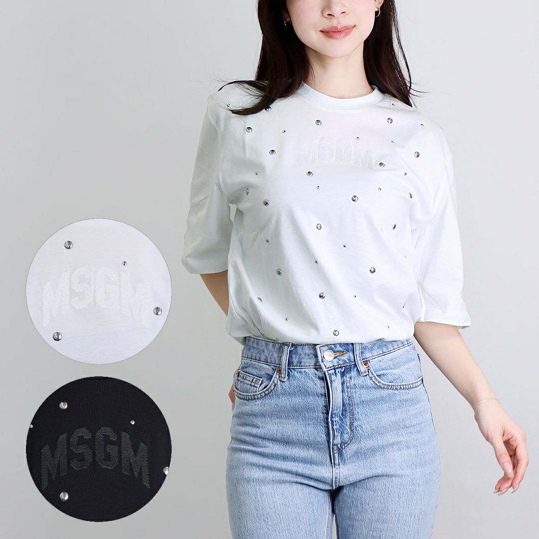 エムエスジーエム MSGM キッズ レディース 半袖Tシャツ S5MSJGTH215 STUDDED JERSEY OVER T-SHIRT GIRL
