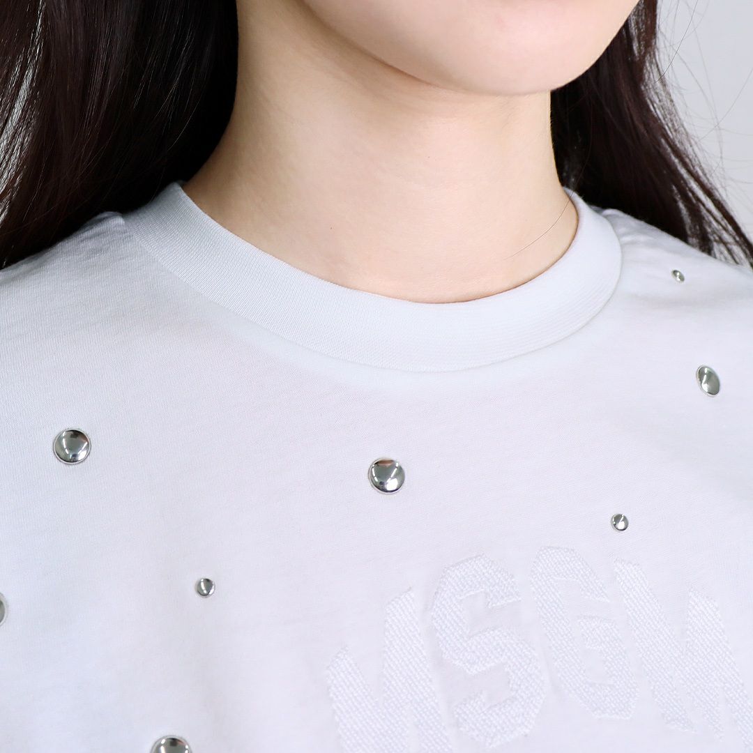 エムエスジーエム MSGM キッズ レディース 半袖Tシャツ S5MSJGTH215 STUDDED JERSEY OVER T-SHIRT GIRL