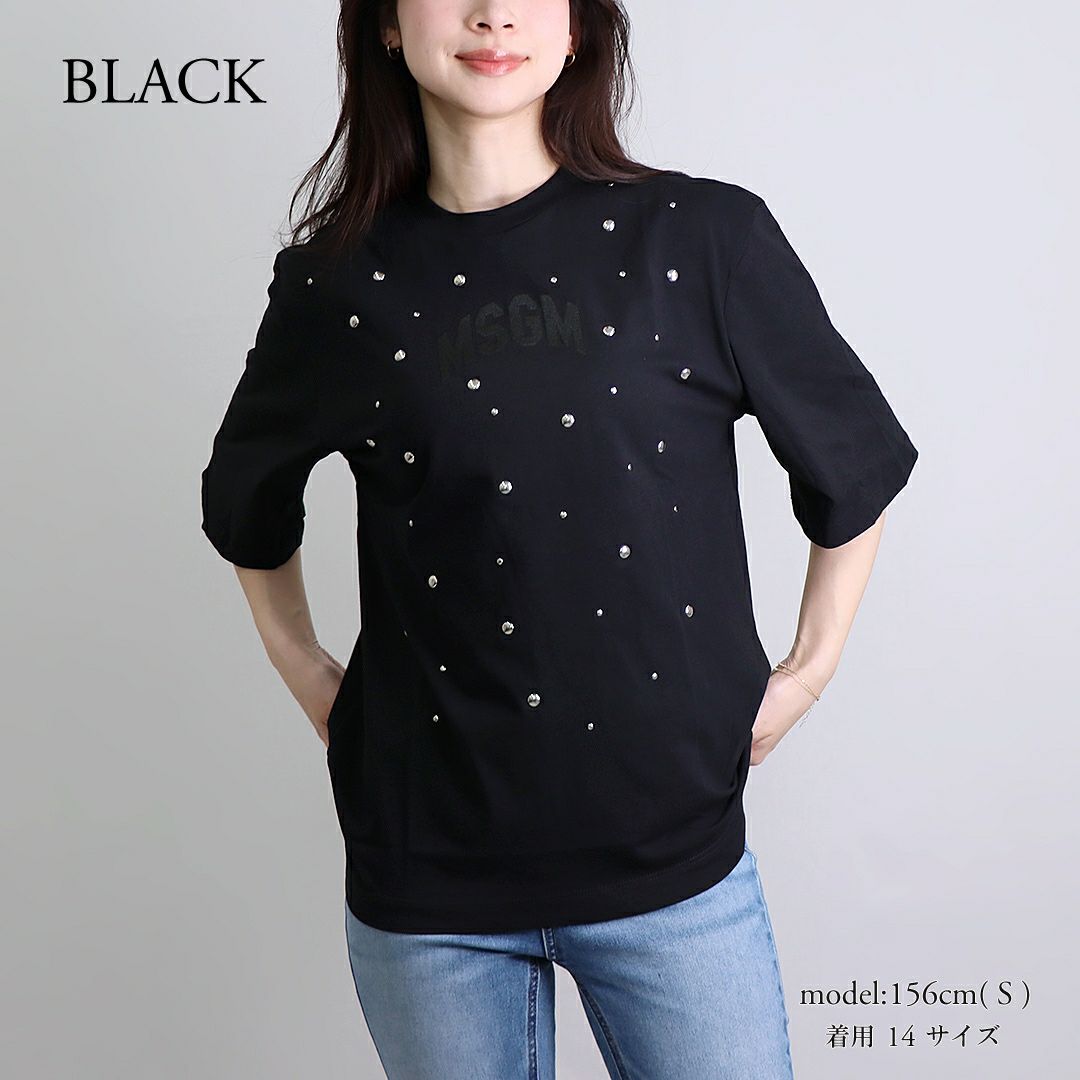 エムエスジーエム MSGM キッズ レディース 半袖Tシャツ S5MSJGTH215 STUDDED JERSEY OVER T-SHIRT GIRL