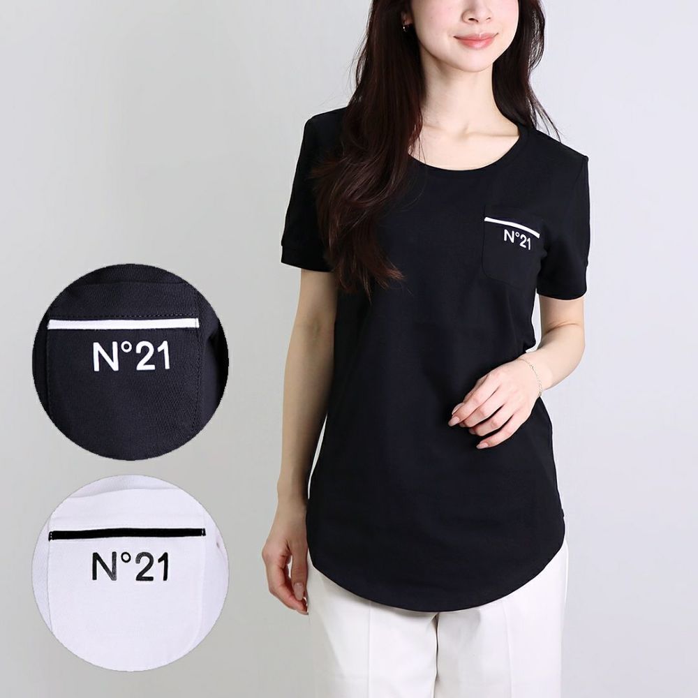 ヌメロヴェントゥーノ N°21 キッズ レディース 半袖Tシャツ N21T229F N2101Z 【ゆうパケ可】