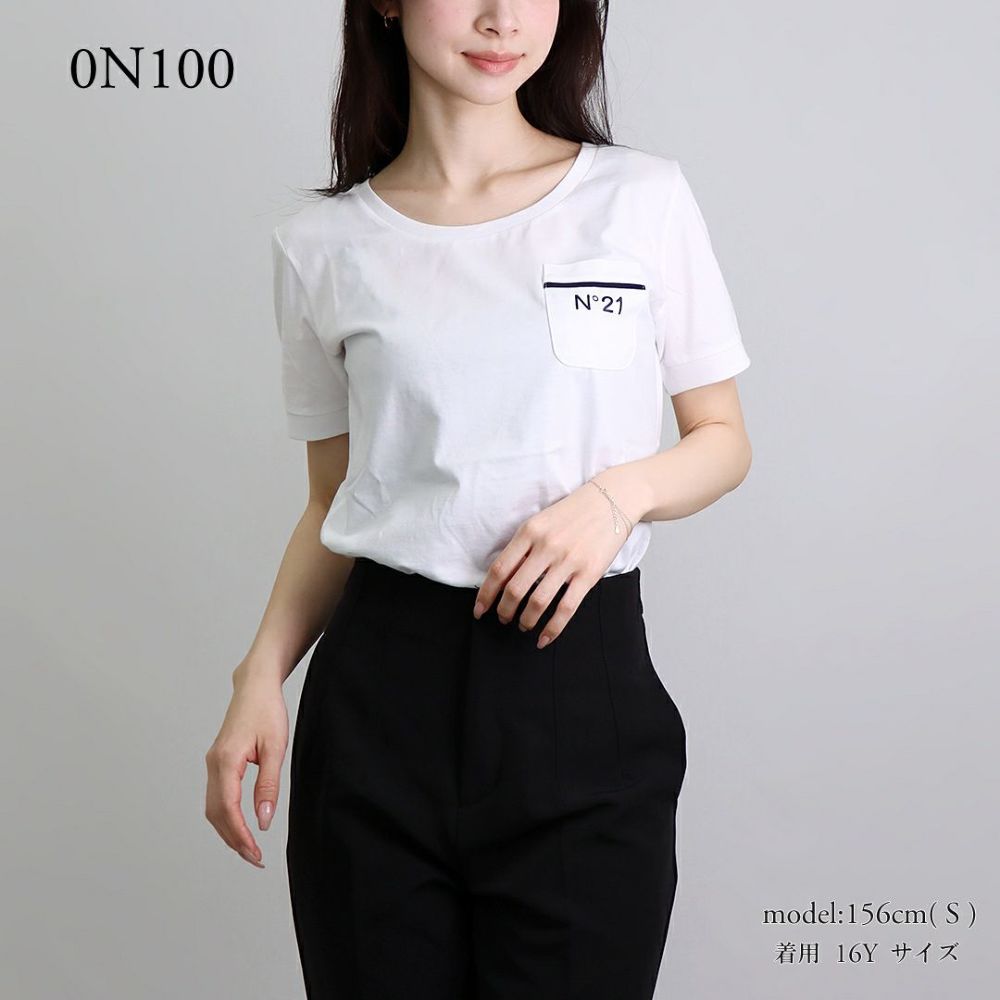 ヌメロヴェントゥーノ N°21 キッズ レディース 半袖Tシャツ N21T229F N2101Z 【ゆうパケ可】