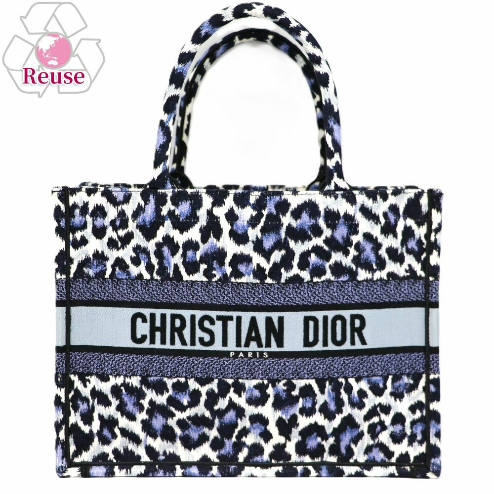 【リユース品】 ディオール DIOR バッグ トートバッグ ブックトート　ミディアム ブルー 【お取り寄せ】