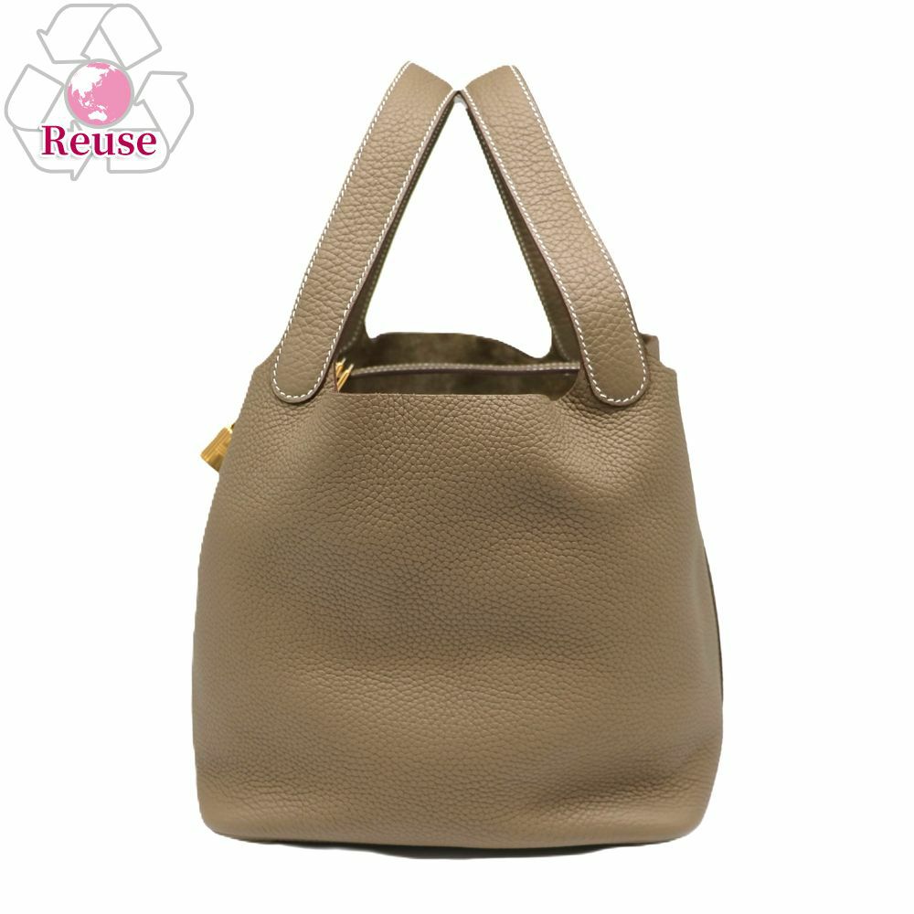 【リユース品】 エルメス HERMES バッグ ハンドバッグ ピコタンロック MM グレー 【お取り寄せ】