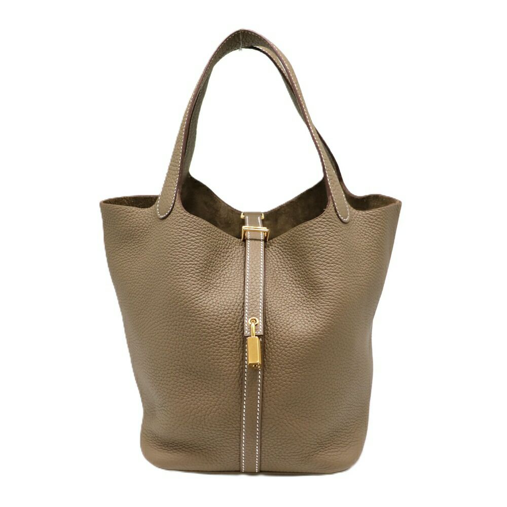 【リユース品】 エルメス HERMES バッグ ハンドバッグ ピコタンロック MM グレー 【お取り寄せ】