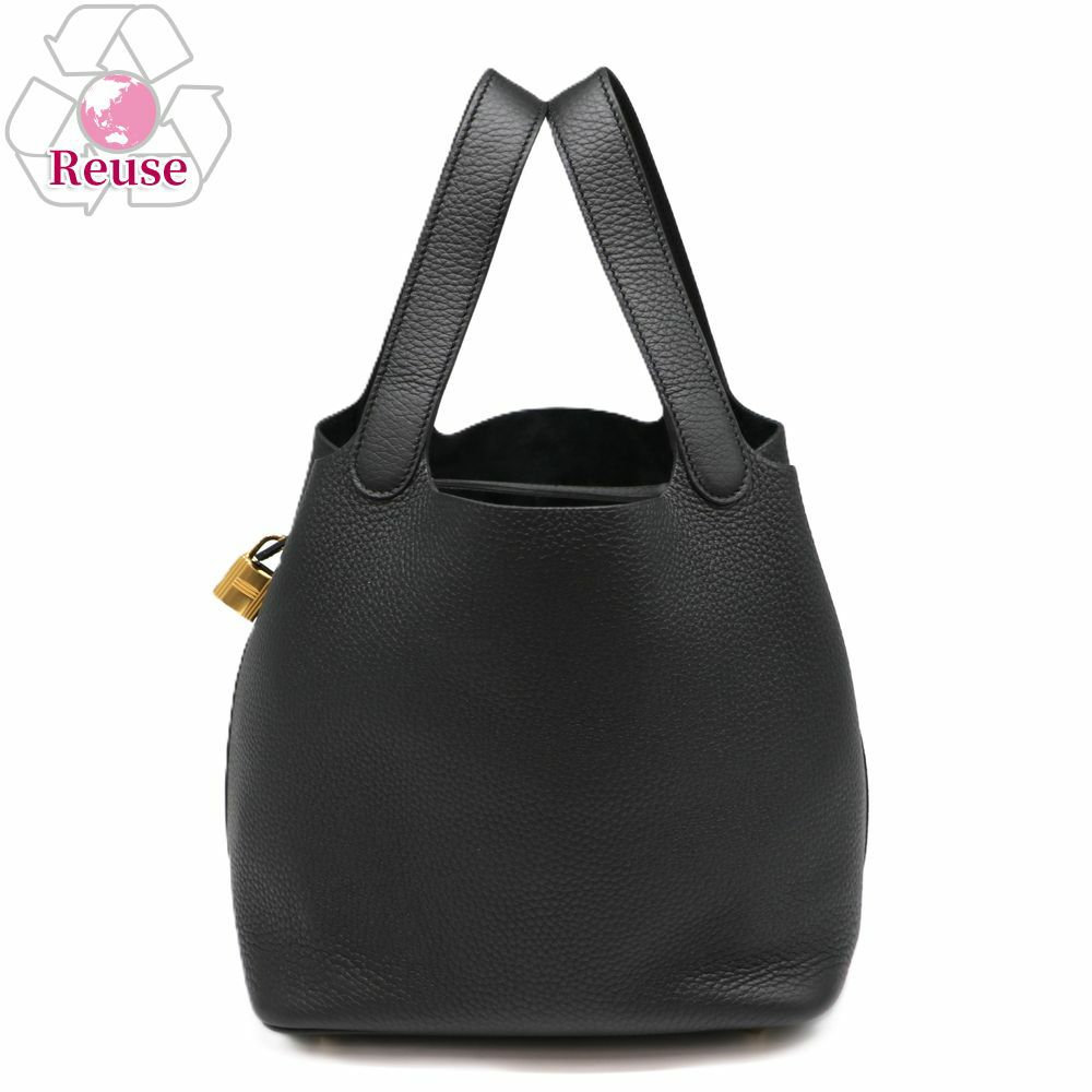 【リユース品】 エルメス HERMES バッグ ハンドバッグ ピコタンロック MM ブラック 【お取り寄せ】