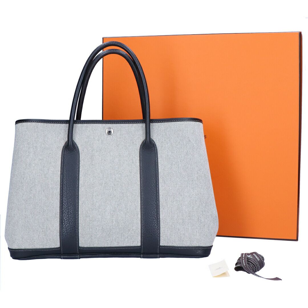 【リユース品】 エルメス HERMES バッグ ハンドバッグ ガーデンパーティPM グレー 【お取り寄せ】