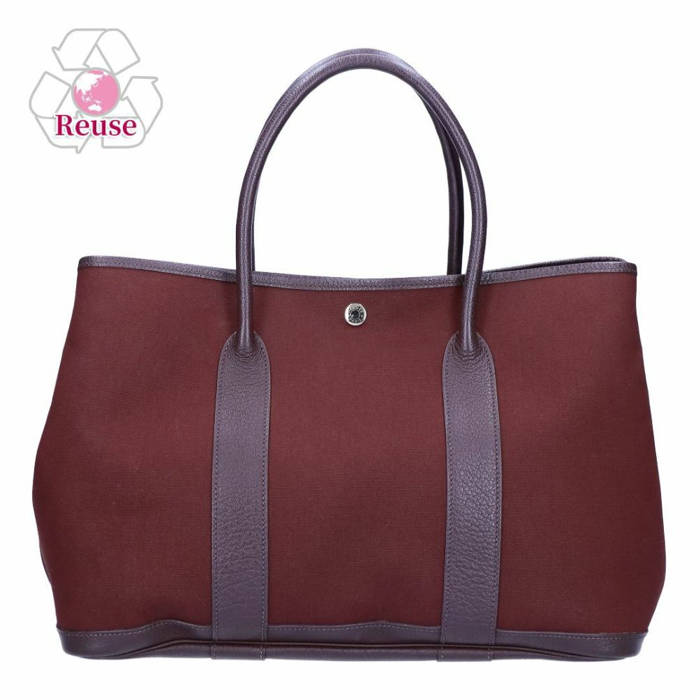 【リユース品】 エルメス HERMES バッグ ハンドバッグ ガーデンパーティPM ワインレッド 【お取り寄せ】