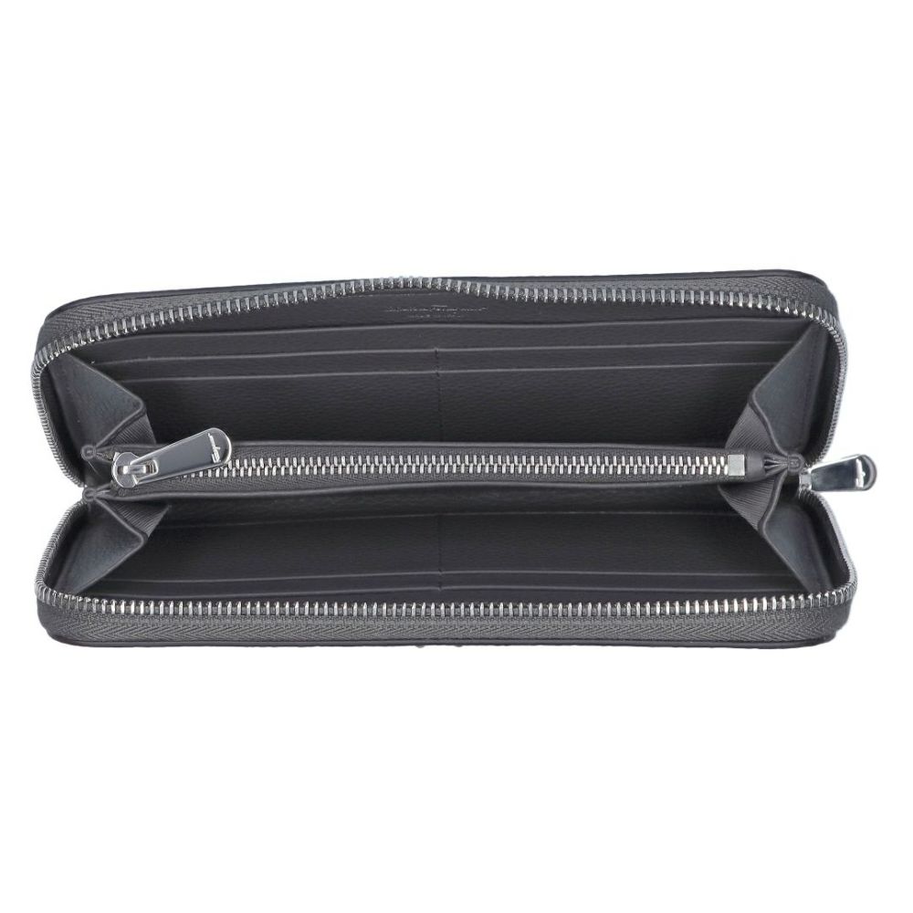 フェラガモ FERRAGAMO 長財布 ラウンド財布 GANCINO ガンチーニ 220405 763012 DARK GREY