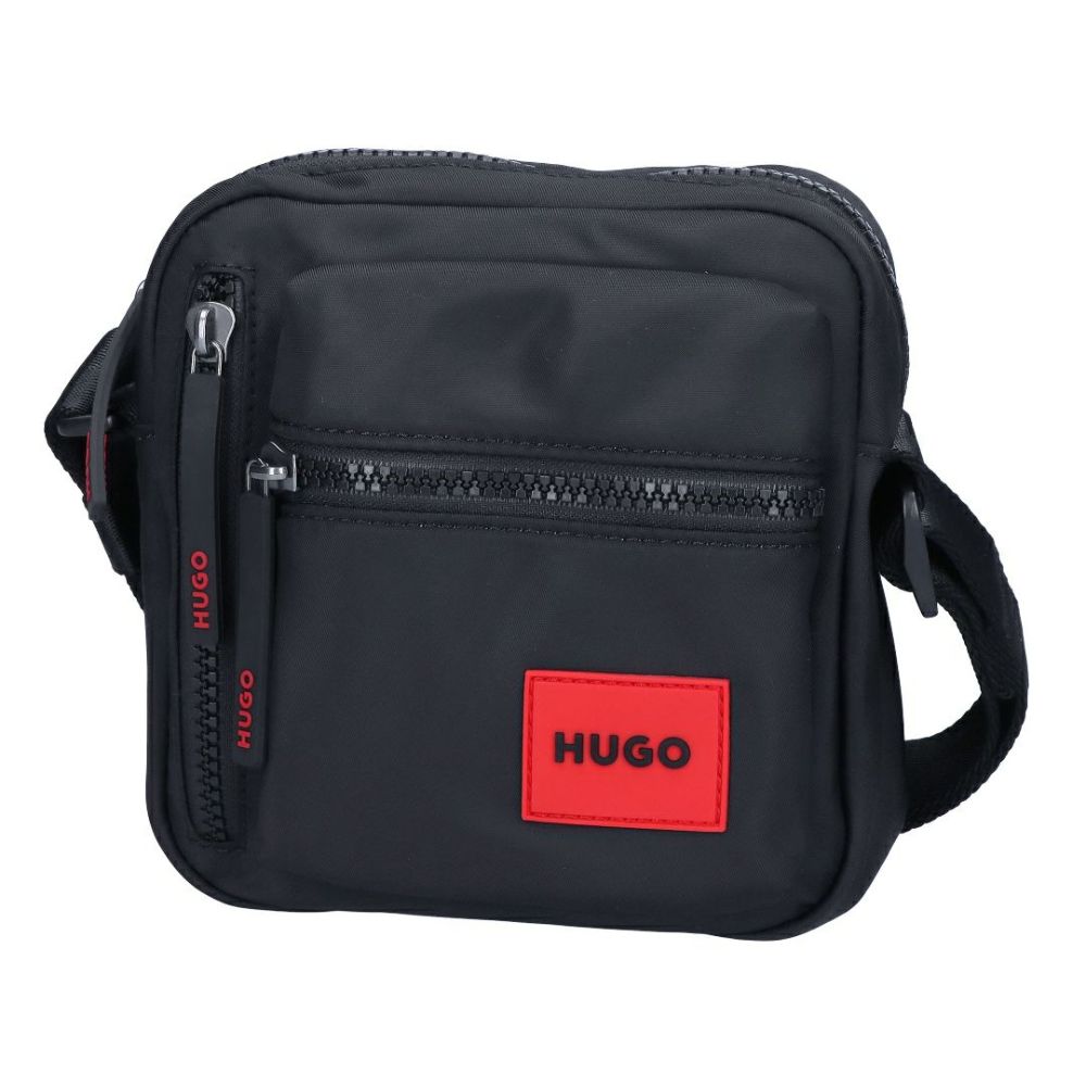 ヒューゴボス HUGO BOSS ショルダーバッグ クロスボディバッグ HUGO RED 50535643 002 BLACK レッドロゴパッチ
