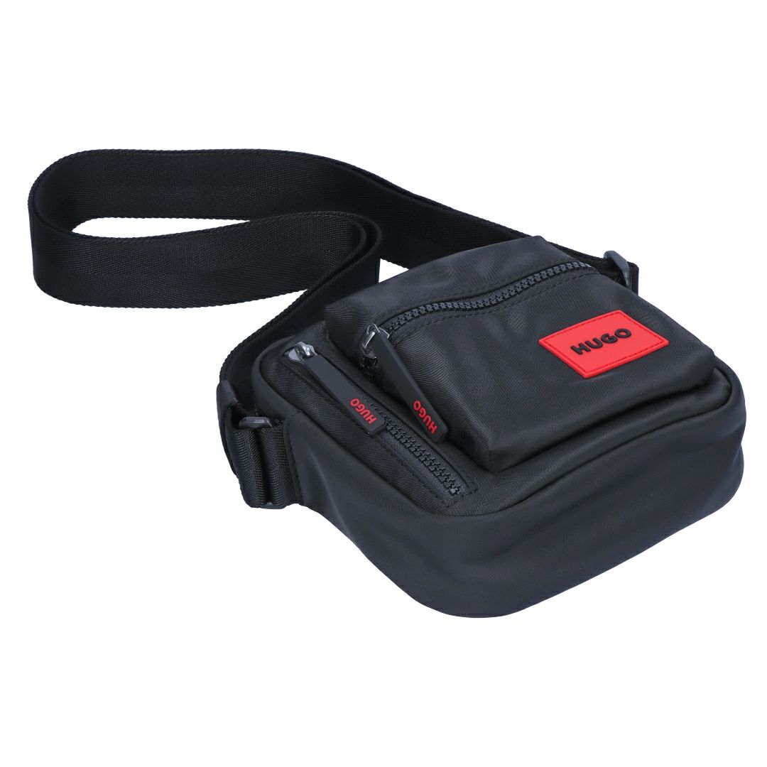 ヒューゴボス HUGO BOSS ショルダーバッグ クロスボディバッグ HUGO RED 50535643 002 BLACK レッドロゴパッチ