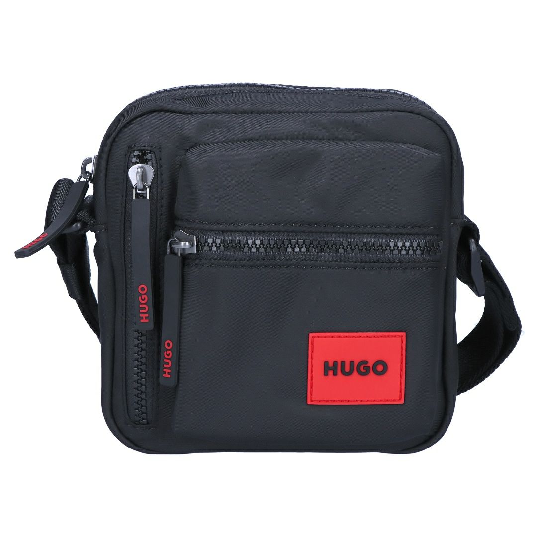 ヒューゴボス HUGO BOSS ショルダーバッグ クロスボディバッグ HUGO RED 50535643 002 BLACK レッドロゴパッチ