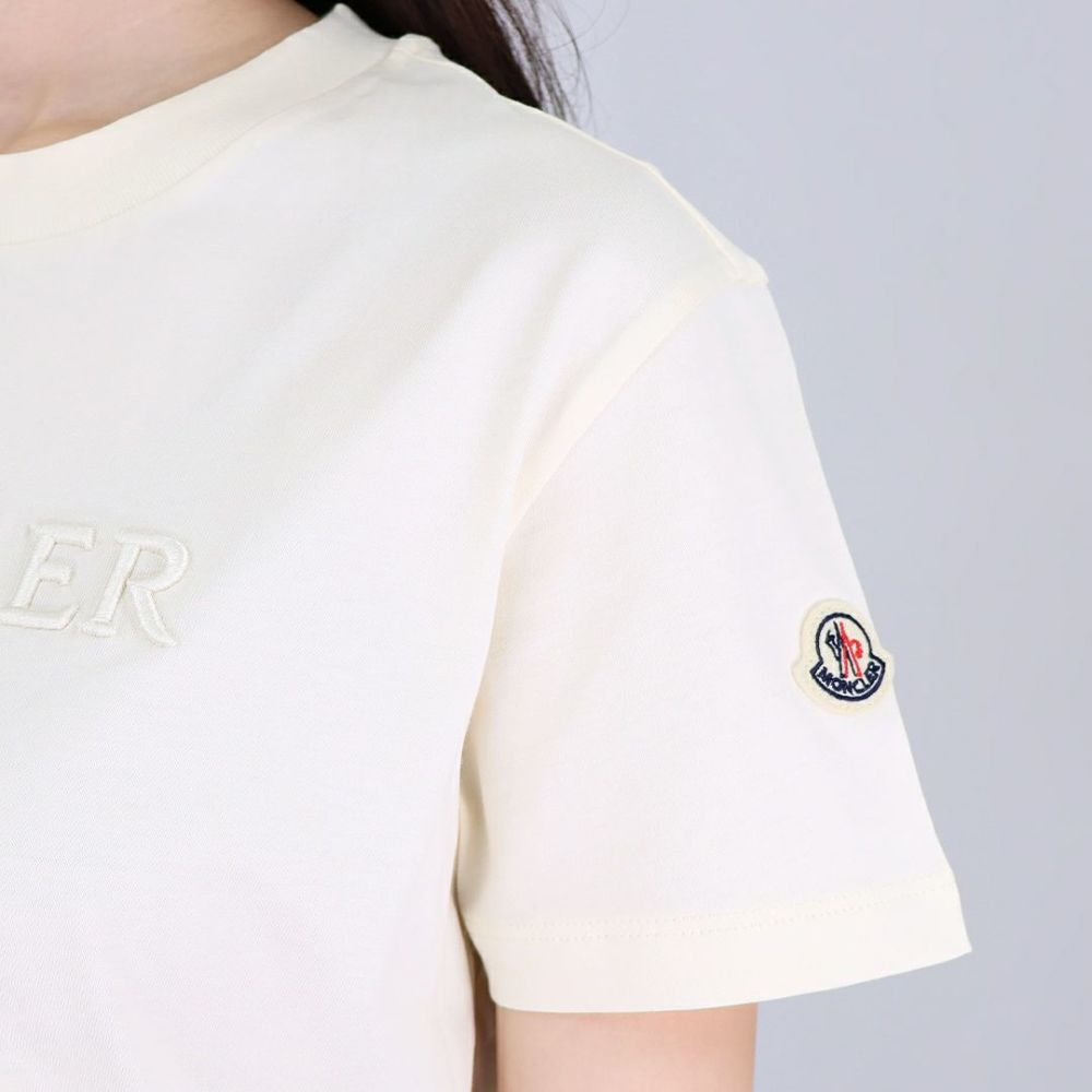 モンクレール MONCLER レディース ロゴ刺繍 Tシャツ 8C000 08 89AUO