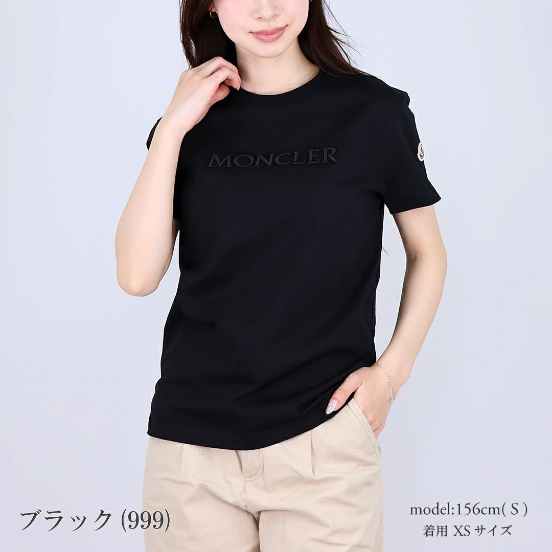 モンクレール MONCLER レディース ロゴ刺繍 Tシャツ 8C000 08 89AUO