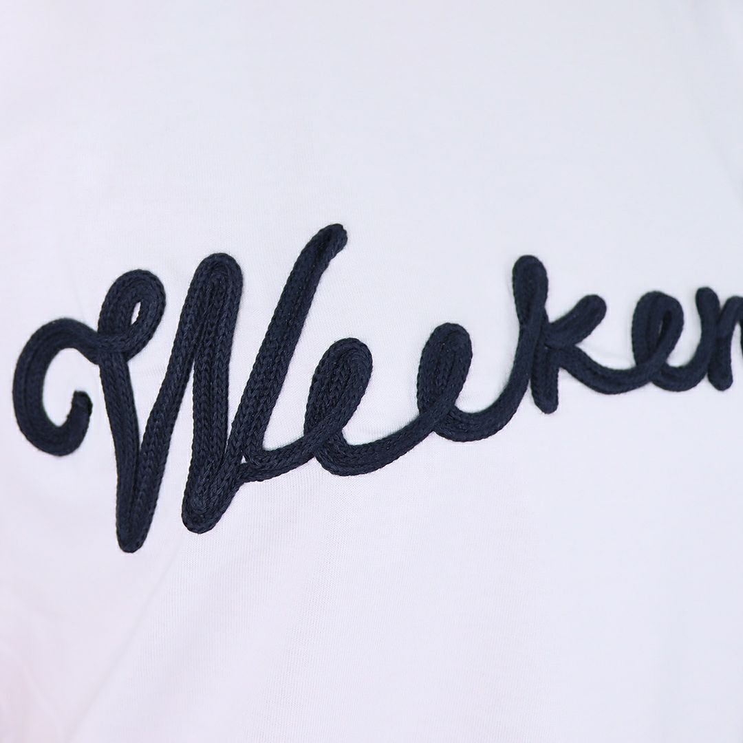 マックスマーラウィークエンド MAXMARA WEEKEND レディース 半袖 Tシャツ ロゴ OLGA 5971045206004 BIANCA SCRITTA BLUE