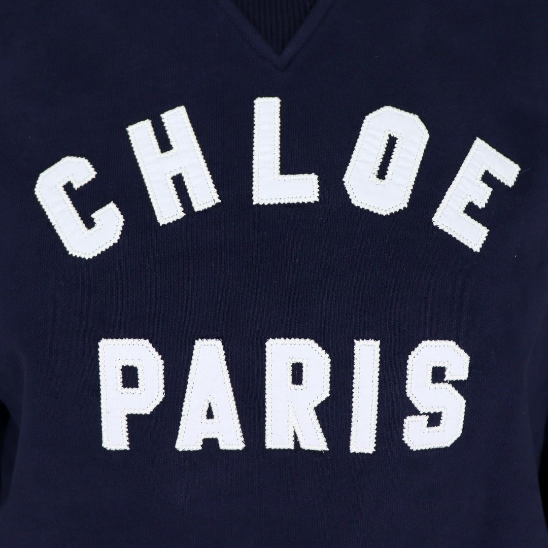 クロエ CHLOE キッズ レディース トレーナー スウェット SWEATSHIRT C20481 859 NAVY BLUE