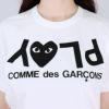 コムデギャルソン COMME DES GARCONS ユニセックス ロゴ 半袖 Tシャツ PLAY プレイ AX-T068 メンズ レディース