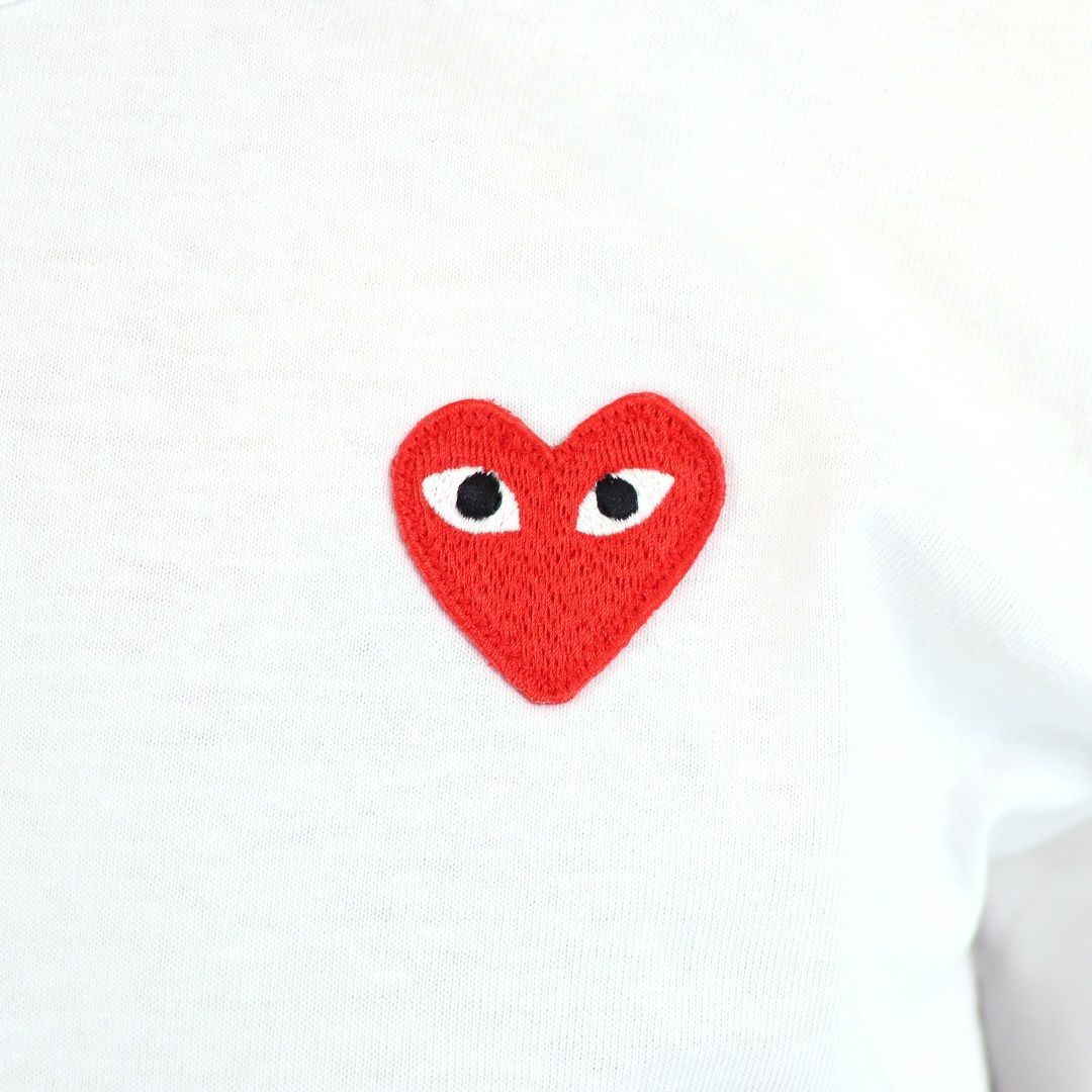 コムデギャルソン COMME DES GARCONS ユニセックス 長袖 Tシャツ PLAY プレイ AX-T118 ハート ロゴ ロンT メンズ レディース