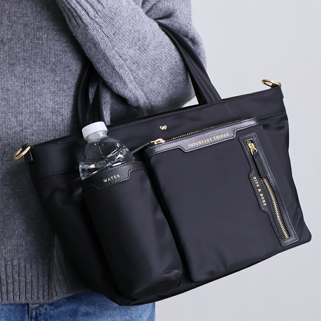 アニヤハインドマーチ ANYA HINDMARCH 2WAYバッグ トートバッグ 193474/5050925193474 BLACK ミニ マルチポーチ トート
