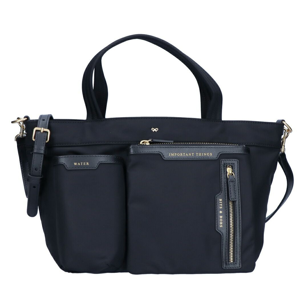 アニヤハインドマーチ ANYA HINDMARCH 2WAYバッグ トートバッグ 193474/5050925193474 BLACK ミニ マルチポーチ トート