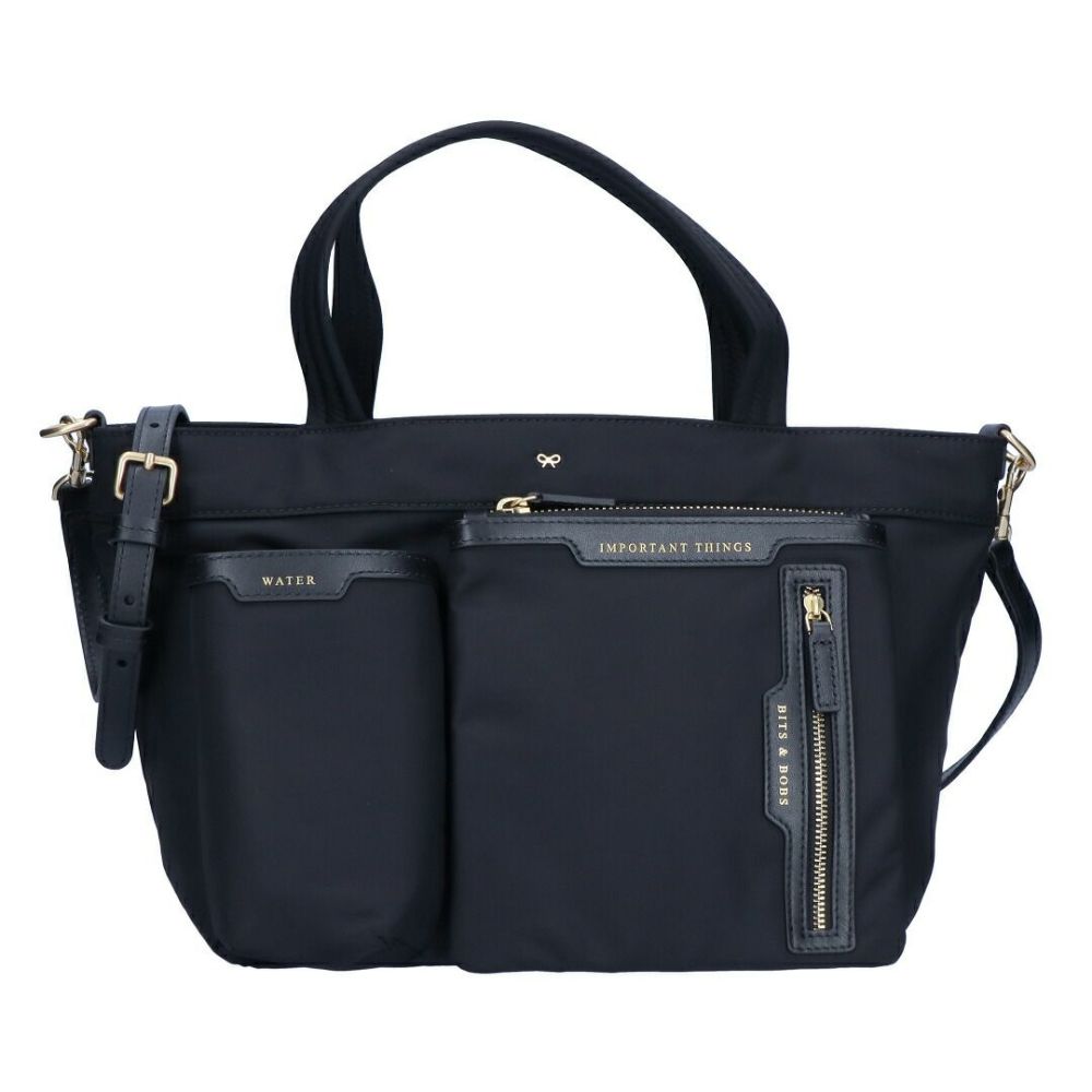 アニヤハインドマーチ ANYA HINDMARCH 2WAYバッグ トートバッグ 193474/5050925193474 BLACK ミニ マルチポーチ トート