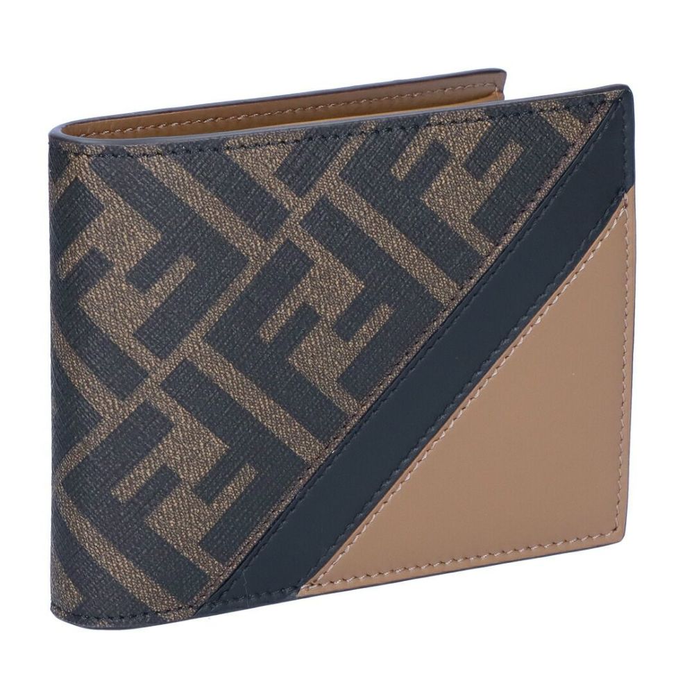 フェンディ FENDI メンズ 折財布 二つ折財布 小銭入れ付き 7M0001 AJF8 F1EGA TAB.MR+SAND+NERO+P