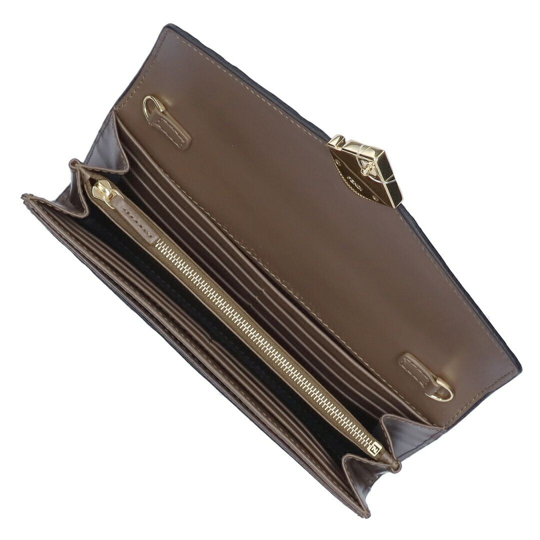 フェンディ FENDI 財布 長財布 チェーンウォレット コンチネンタルウォレット FFダイヤモンド 8M0365 ADYM F13VK BICOLOR/VIT CEYLON