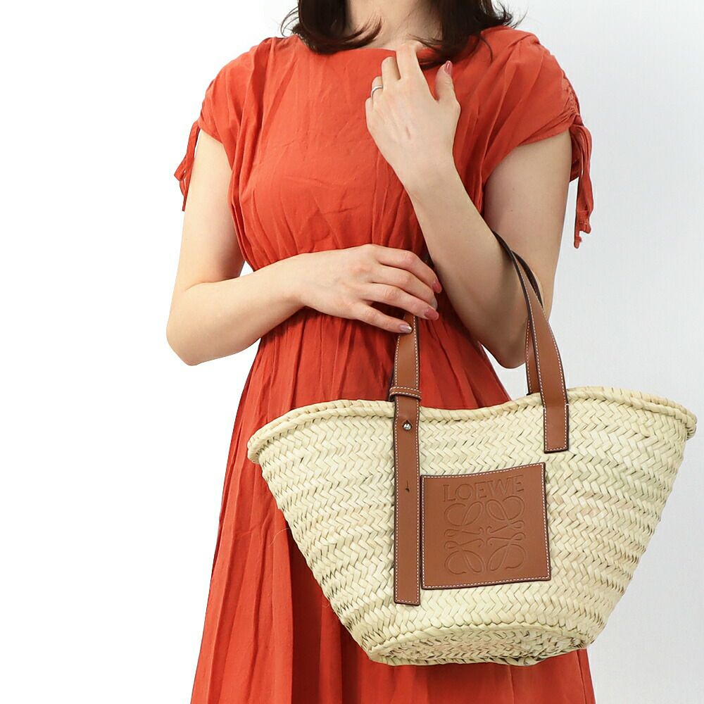 ロエベ トートバッグ かごバッグ 327 02 S92 ブラウン系（2435 NATURAL/TAN） LOEWE 【ギフト不可】