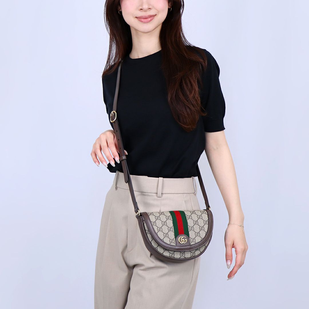 グッチ GUCCI ショルダーバッグ OPHIDIA オフィディア 757309 96IWG 8745 ベージュ＆エボニー