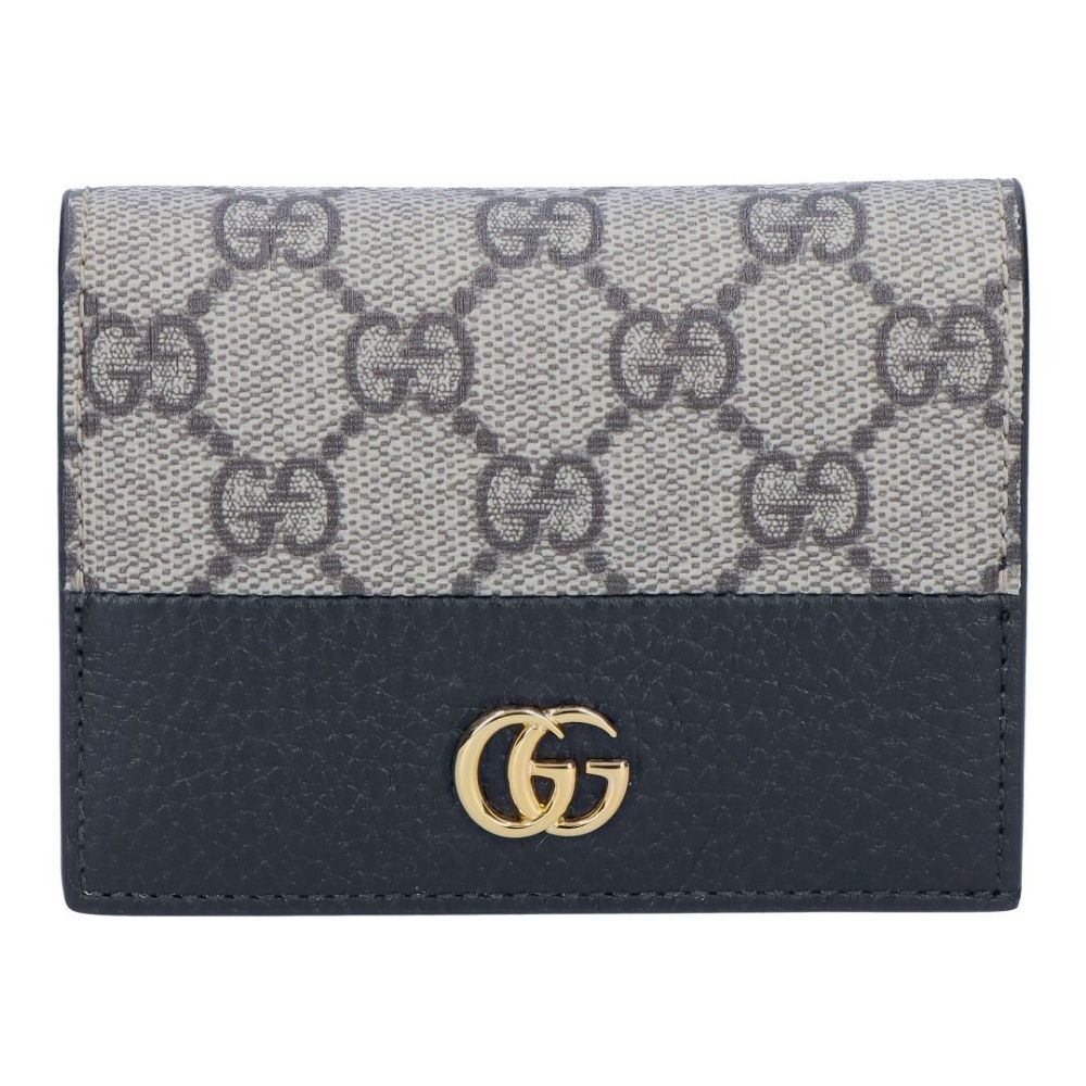 グッチ GUCCI 折財布 GG MARMONT マーモント 658610 17WAG 1283 ベージュ＆エボニー