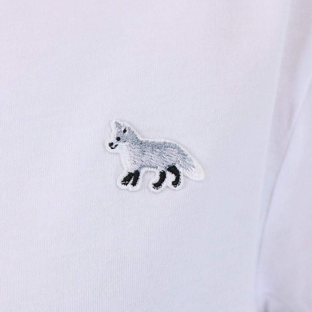 メゾンキツネ MAISON KITSUNE レディース 半袖 Tシャツ ベイビー フォックス パッチ コンフォート OW00130KJ0008 P100 WHITE