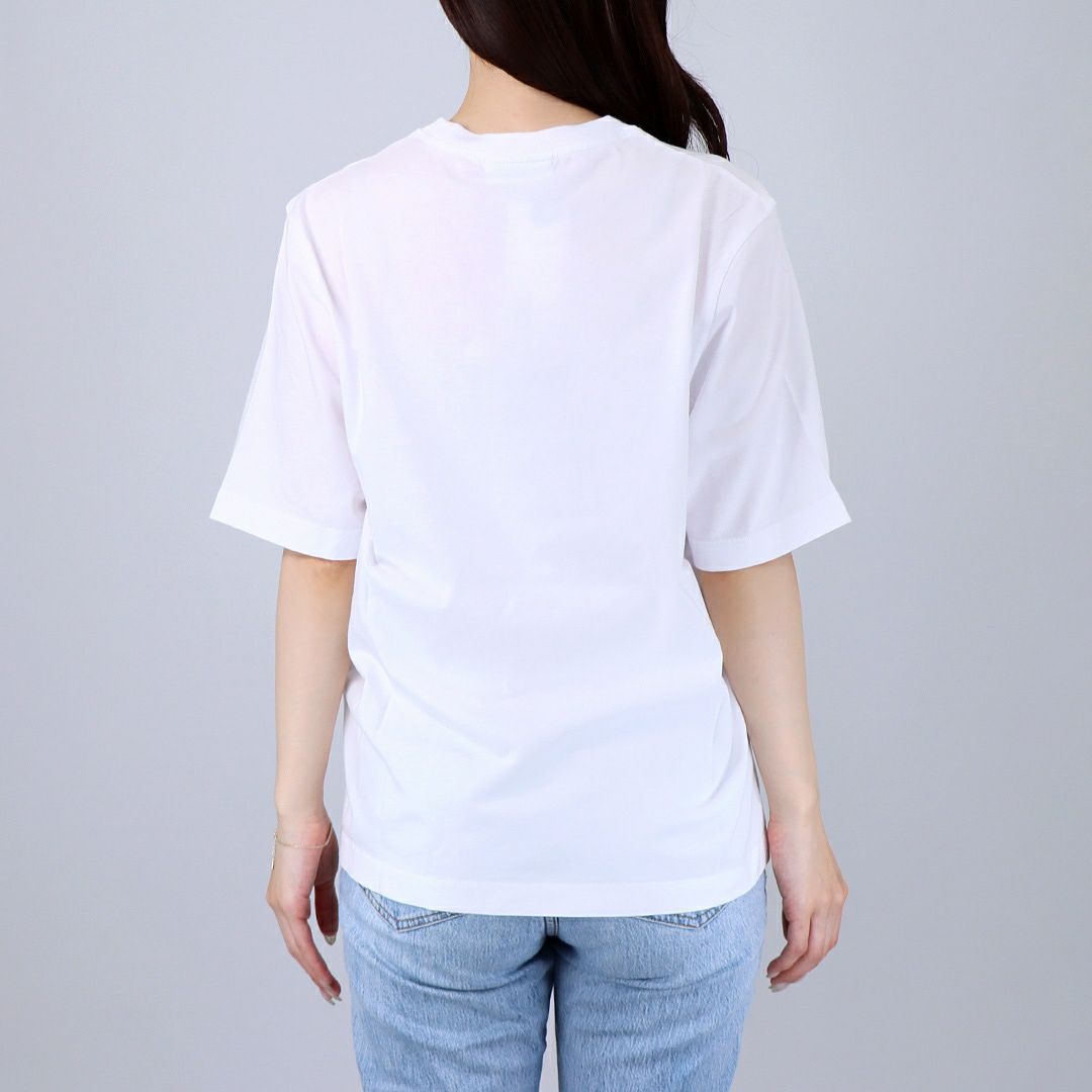 メゾンキツネ MAISON KITSUNE レディース 半袖 Tシャツ ベイビー フォックス パッチ コンフォート OW00130KJ0008 P100 WHITE