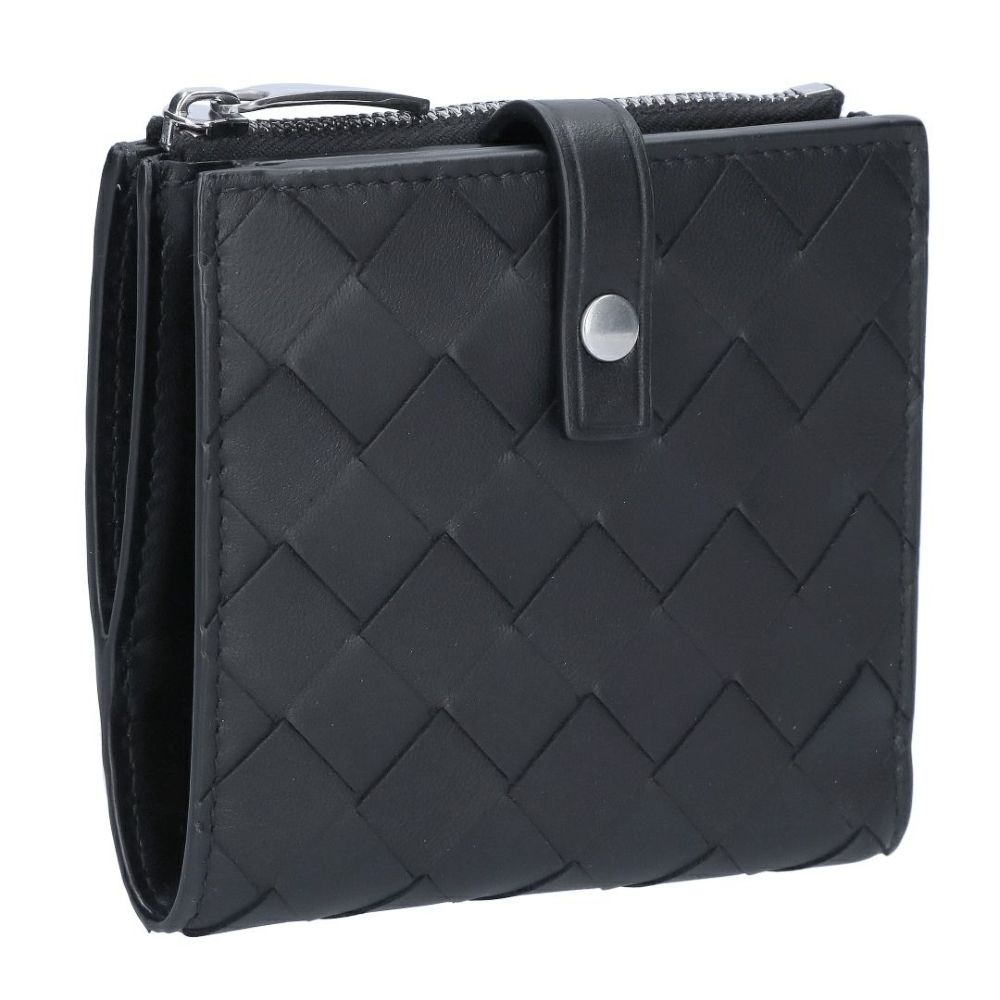 ボッテガヴェネタ 折財布 イントレチャート 600270 V3UH2 8803 ブラック BOTTEGA VENETA