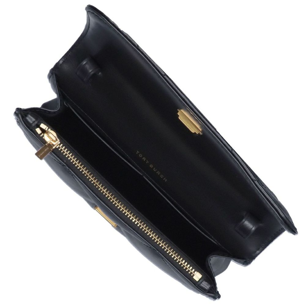 トリーバーチ TORY BURCH 長財布 チェーンウォレット ショルダーバッグ KIRA DIAMOND QUILT MINITOP HANDLE CHAIN WALEET 158326 001 BLACK