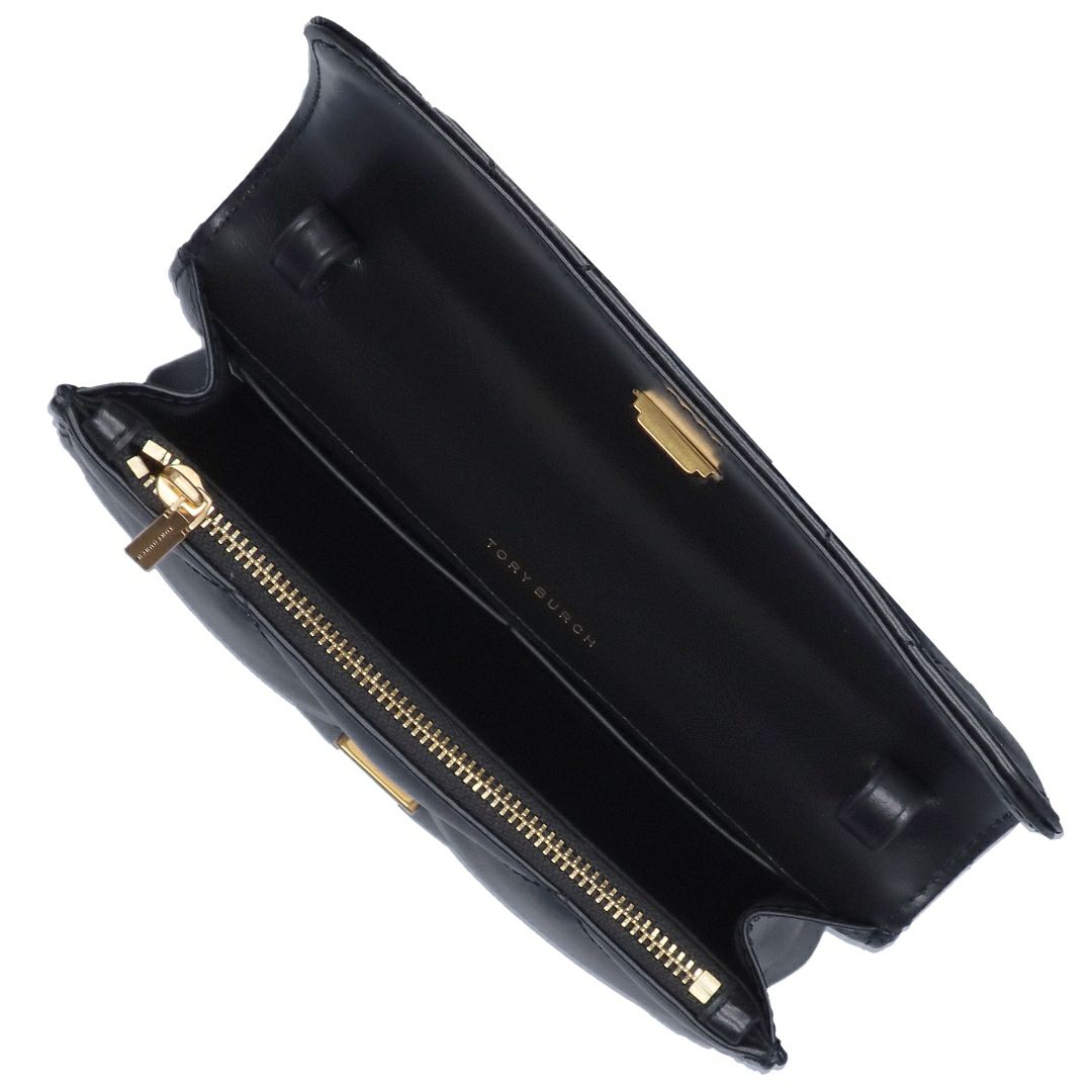 トリーバーチ TORY BURCH 長財布 チェーンウォレット ショルダーバッグ KIRA DIAMOND QUILT MINITOP HANDLE CHAIN WALEET 158326 001 BLACK