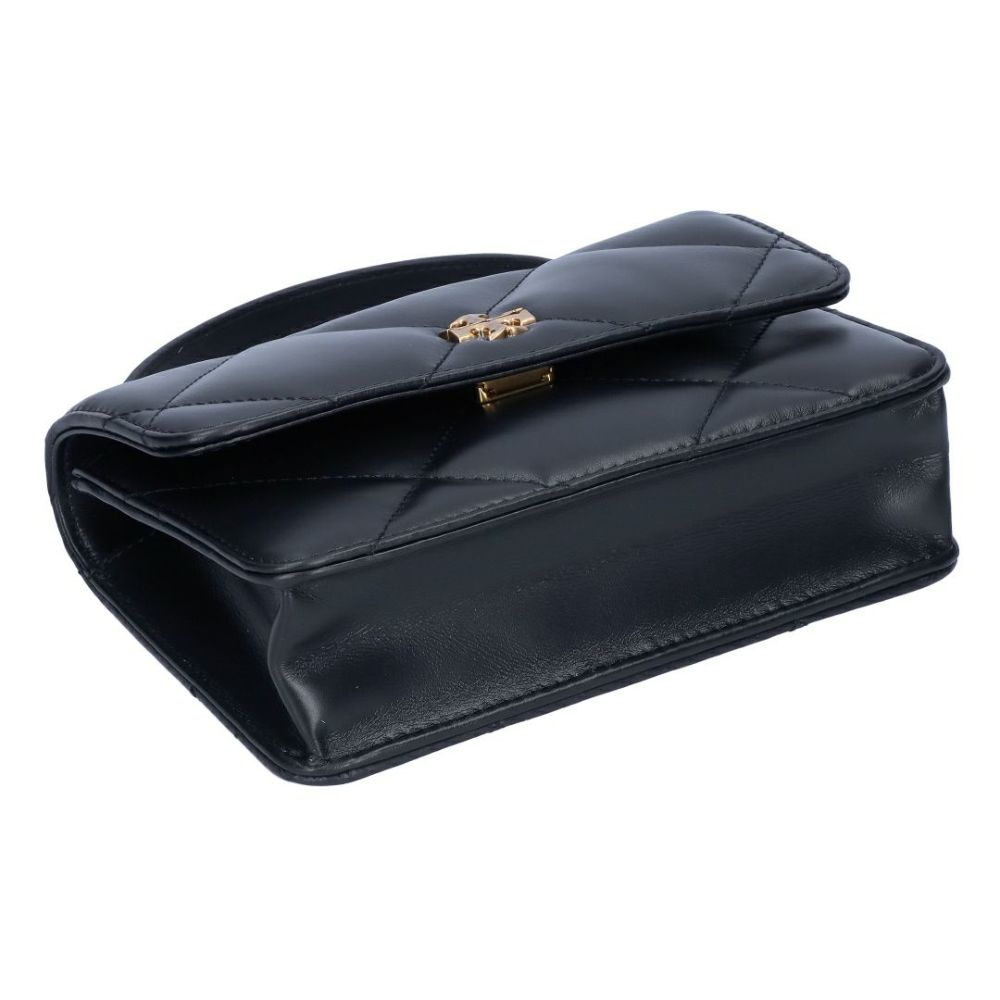 トリーバーチ TORY BURCH 長財布 チェーンウォレット ショルダーバッグ KIRA DIAMOND QUILT MINITOP HANDLE CHAIN WALEET 158326 001 BLACK