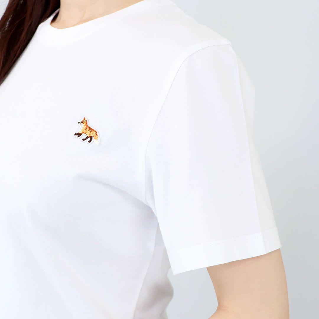 メゾンキツネ MAISON KITSUNE レディース 半袖 Tシャツ BABY FOX PATCH REGULAR TEE-SHIRT MW00110KJ0008
