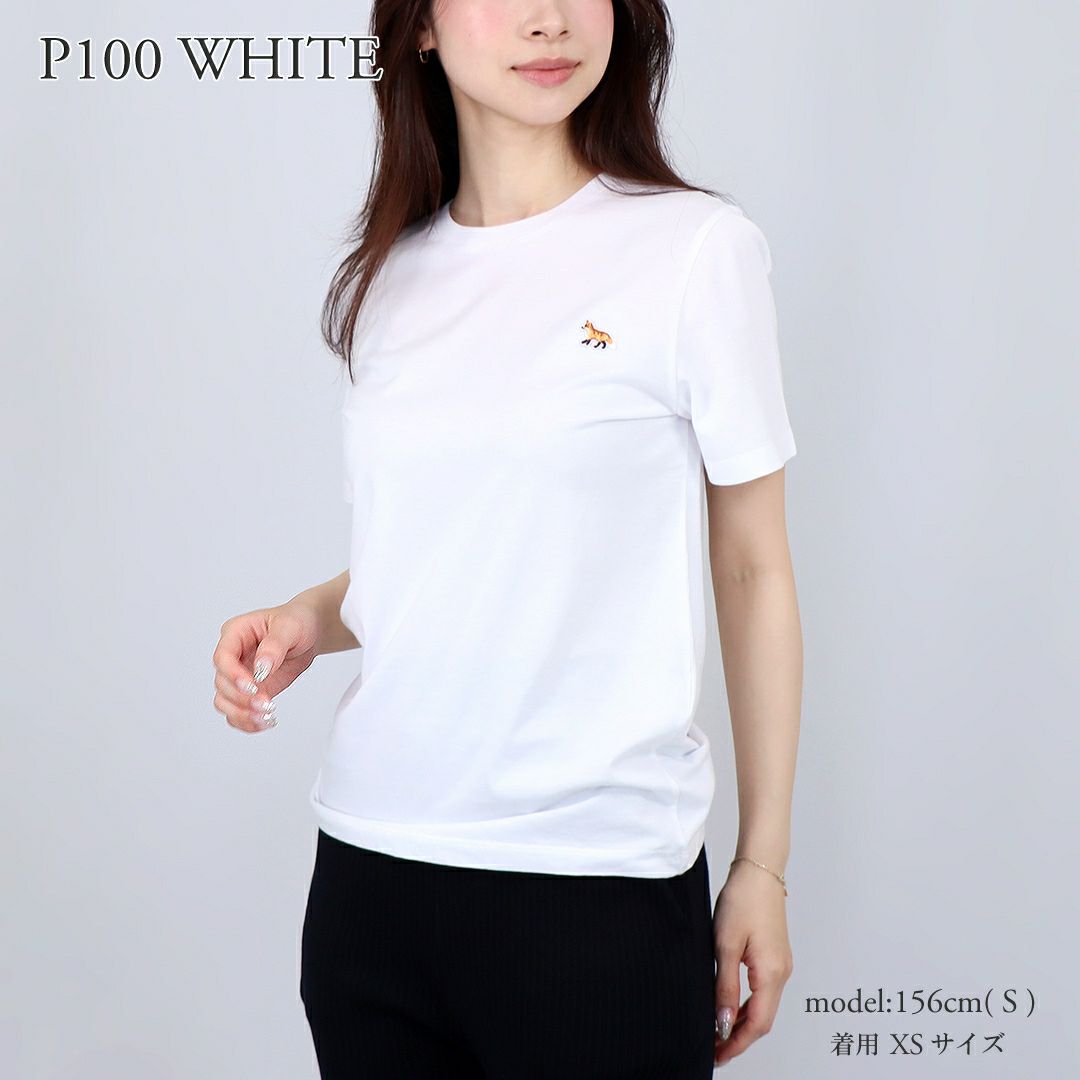 メゾンキツネ MAISON KITSUNE レディース 半袖 Tシャツ BABY FOX PATCH REGULAR TEE-SHIRT MW00110KJ0008