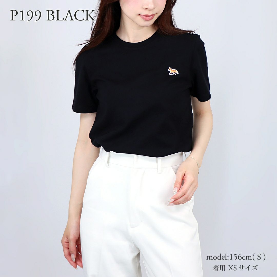 メゾンキツネ MAISON KITSUNE レディース 半袖 Tシャツ BABY FOX PATCH REGULAR TEE-SHIRT MW00110KJ0008