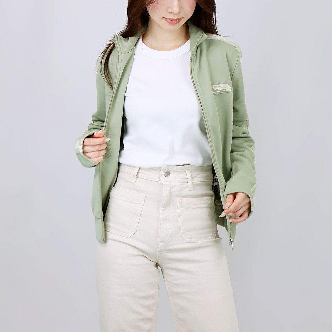 メゾンキツネ MAISON KITSUNE レディース ジャケット ブルゾン フラッシュ フォックス ジップ ブルゾン OW02134KM0322 0094 COURT GREEN