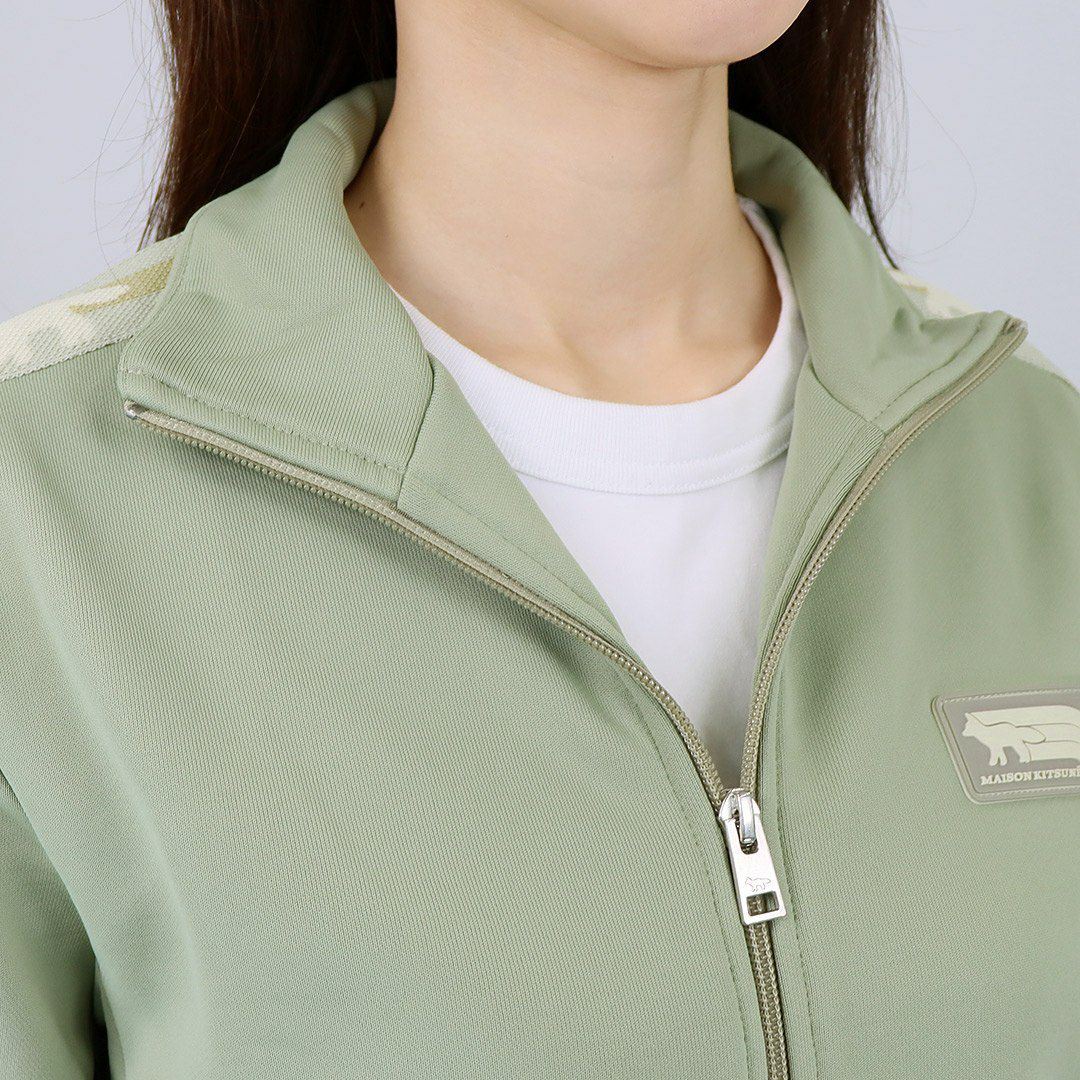 メゾンキツネ MAISON KITSUNE レディース ジャケット ブルゾン フラッシュ フォックス ジップ ブルゾン OW02134KM0322 0094 COURT GREEN